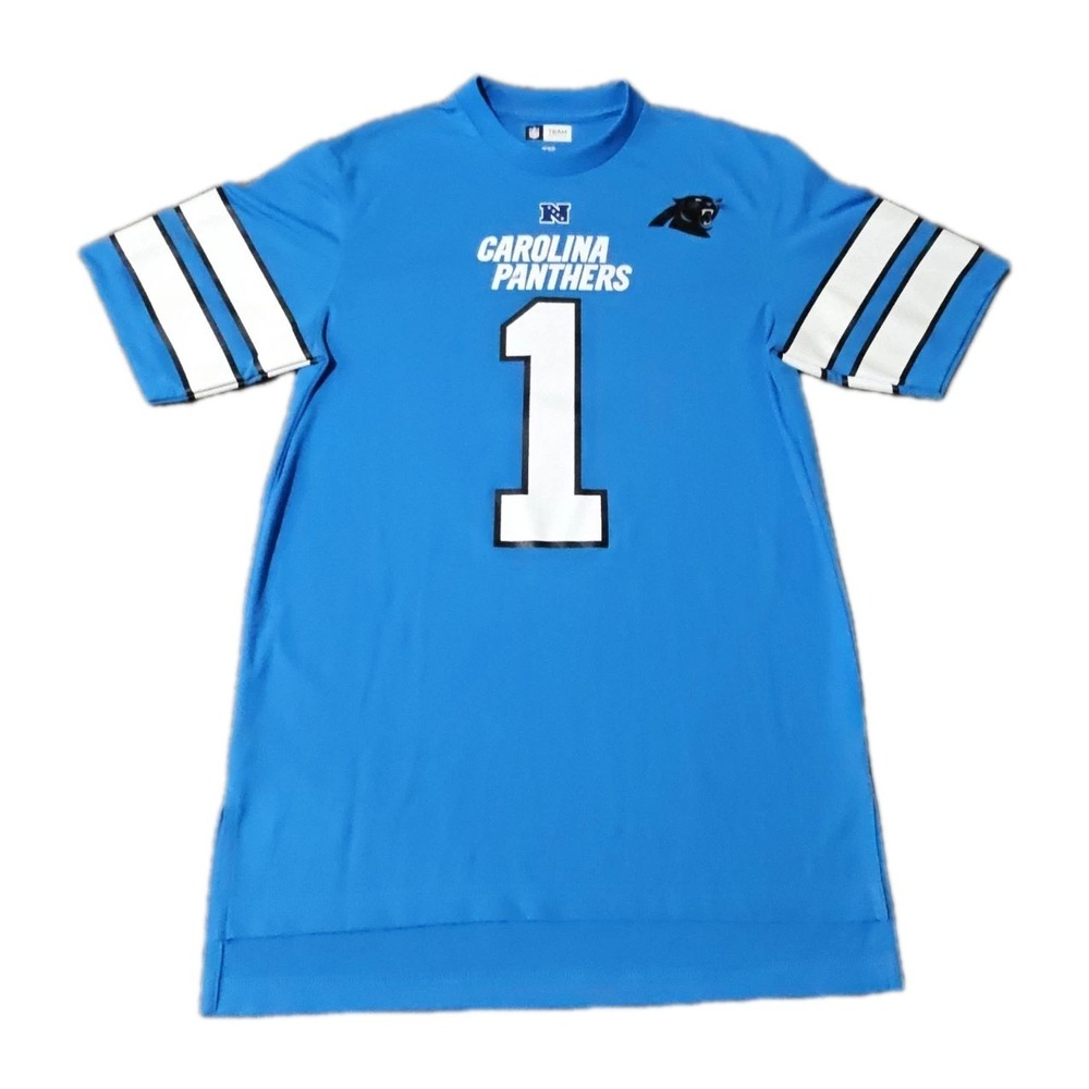 Carolina Panthers NFL Team Apparel Shirt Jersey #1 Newton Men's‎ M Blue Football